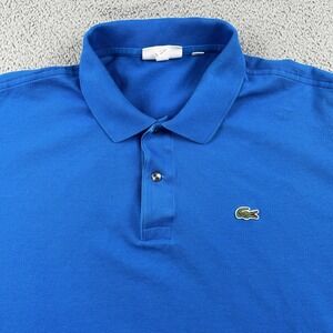 Lacoste Polo Shirt Mens 9 4XL Blue Classic Fit Cotton Short Sleeve Golf Tennis